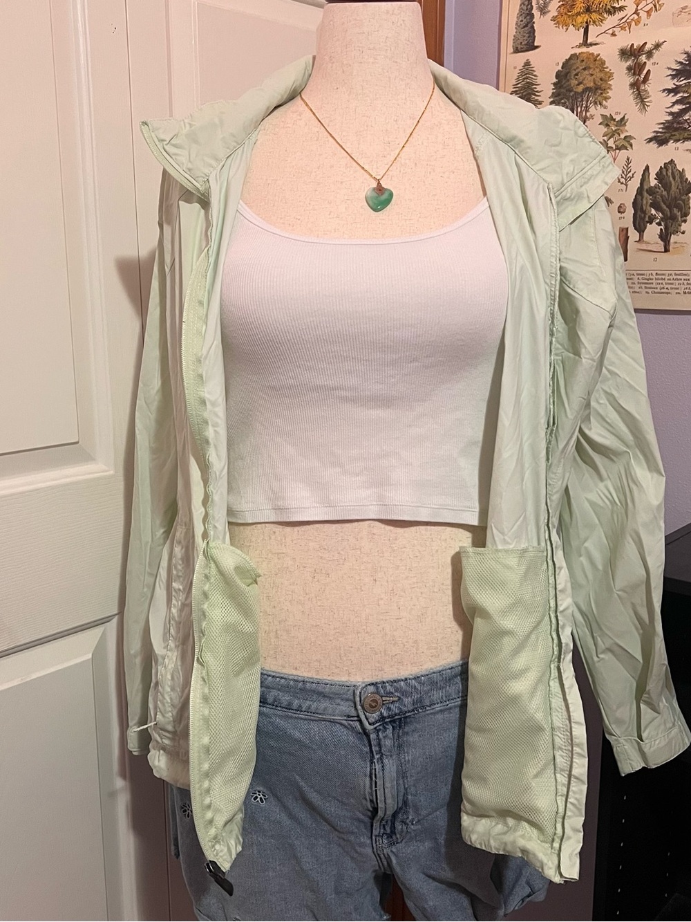 Columbia Light Mint Utility Jacket with Hood